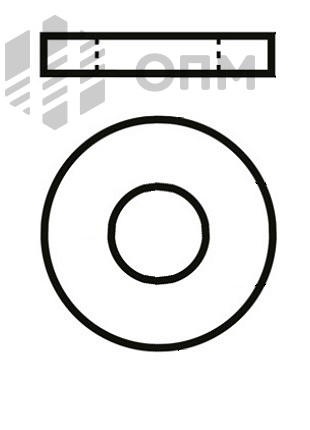 ОПМ 204006 Шайба для деревянных конструкций без фасок