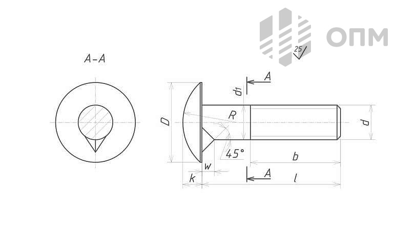 Болт ГОСТ 7801-81 с усом