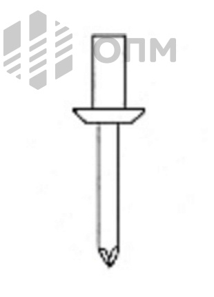 ISO 15976 Заклепка вытяжная закрытая с плоской головкой St/St