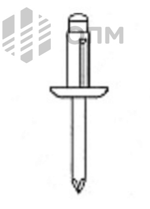 ОПМ 109009 Заклепка вытяжная TREBOL с плоской головкой