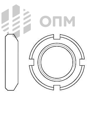 ГОСТ 11871-88 Гайка шлицевая круглая