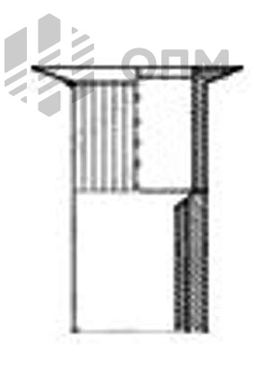 ОПМ 110007 Заклепка-гайка с потайным бортиком, рифленая