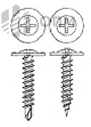 ОПМ 206041 Саморез с прессшайбой для крепления листового металла к металлическим профилям