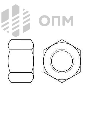 ГОСТ 15521-70 Гайка шестигранная с уменьшенным размером