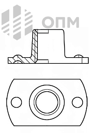 ОПМ 403005 Гайка приварная с верхними выступами