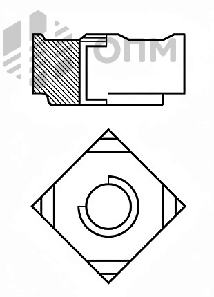 DIN 928 Гайка приварная квадратная сварочная