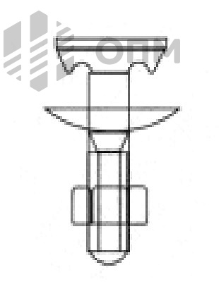 DIN 15237 / MU Болт норийный с дисковой шайбой и гайкой 