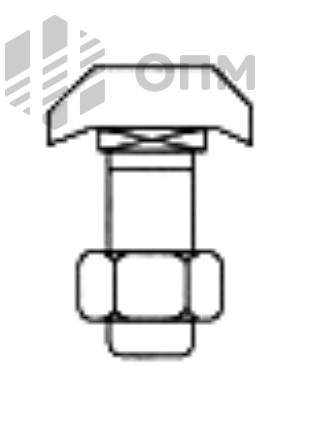 ОПМ 102056 Болт с Т-образной головкой с носиками, для профиля 