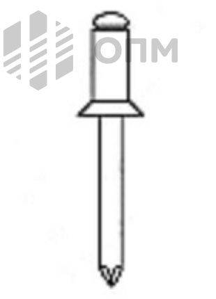 ISO 15978 Заклепка вытяжная с потайной головкой Al/St