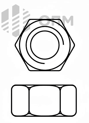 DIN 985 Гайка шестигранная самоконтрящаяся с нейлоновой вставкой