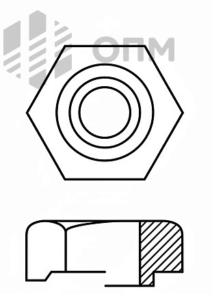 DIN 929 Гайка приварная шестигранная  сварочная