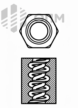 ОПМ 103003 Гайка шестигранная 1.5d с трапецеидальной резьбой