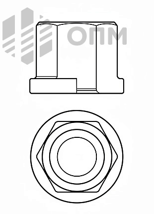 DIN 6331 Гайка шестигранная высокая с фланцем