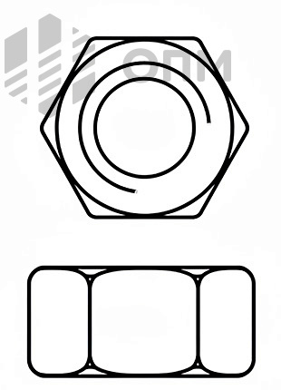 DIN 982 Гайка шестигранная высокая самоконтрящаяся с неметаллической вставкой
