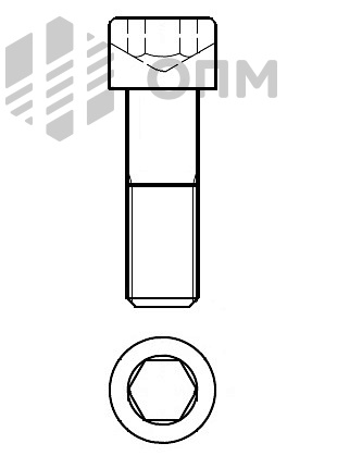 ГОСТ Р ИСО 12474-2012 Винт с цилиндрической головкой и шестигранным углублением под ключ с мелким шагом резьбы